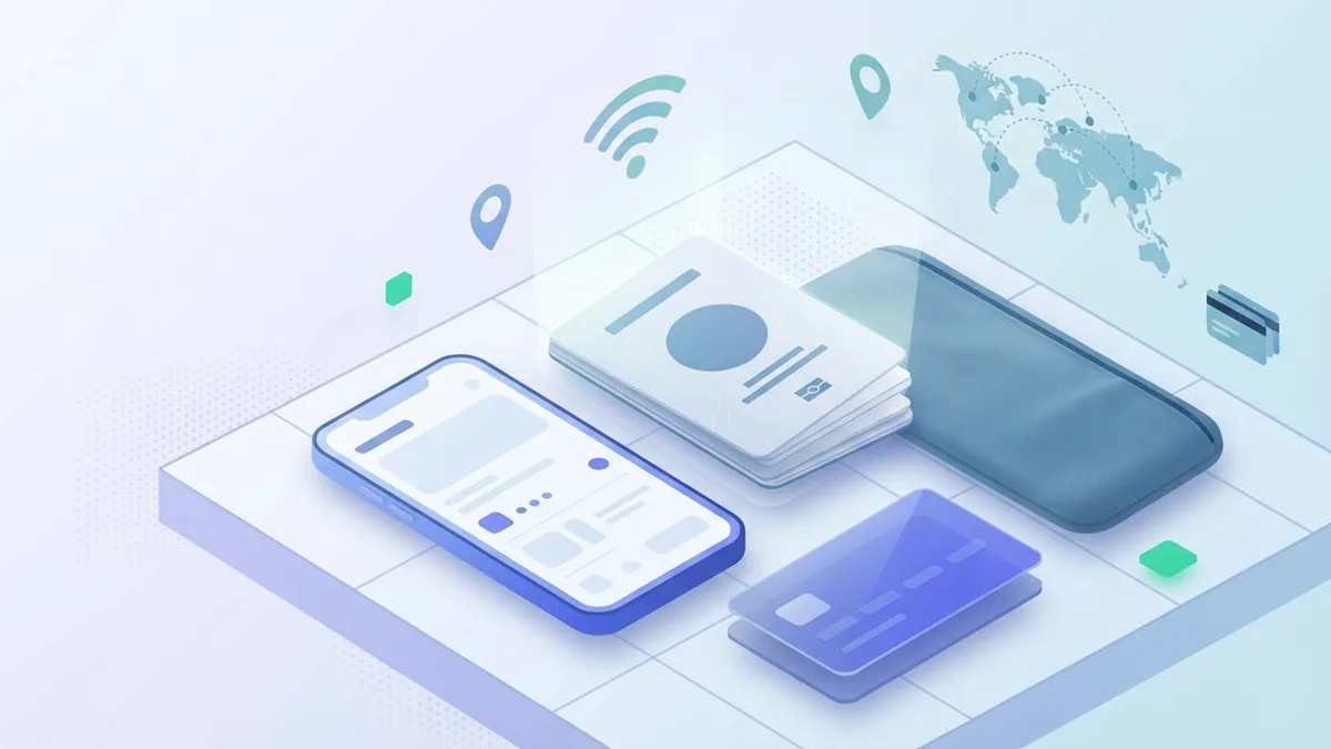 Recarga mientras estás en el extranjero Teléfono y artículos de viaje preparados para una recarga de Airtel desde Estados Unidos