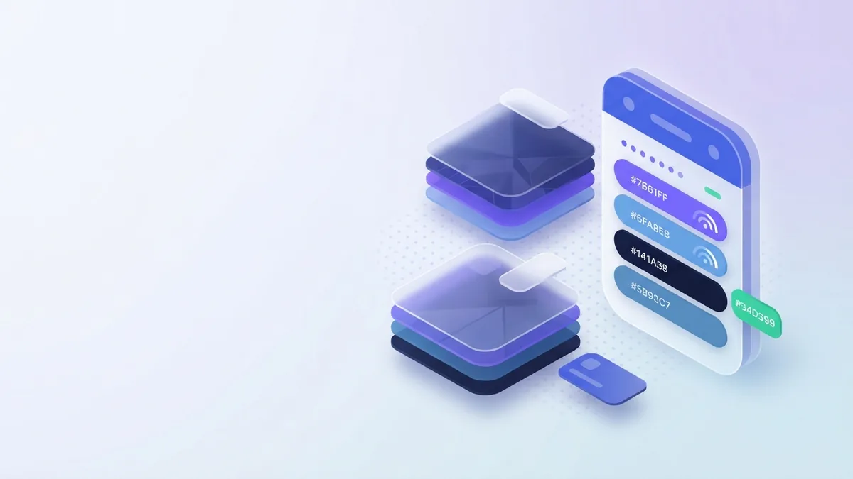 Abstract yearly and monthly mobile plan cards with soft data signals and airy blue gradients