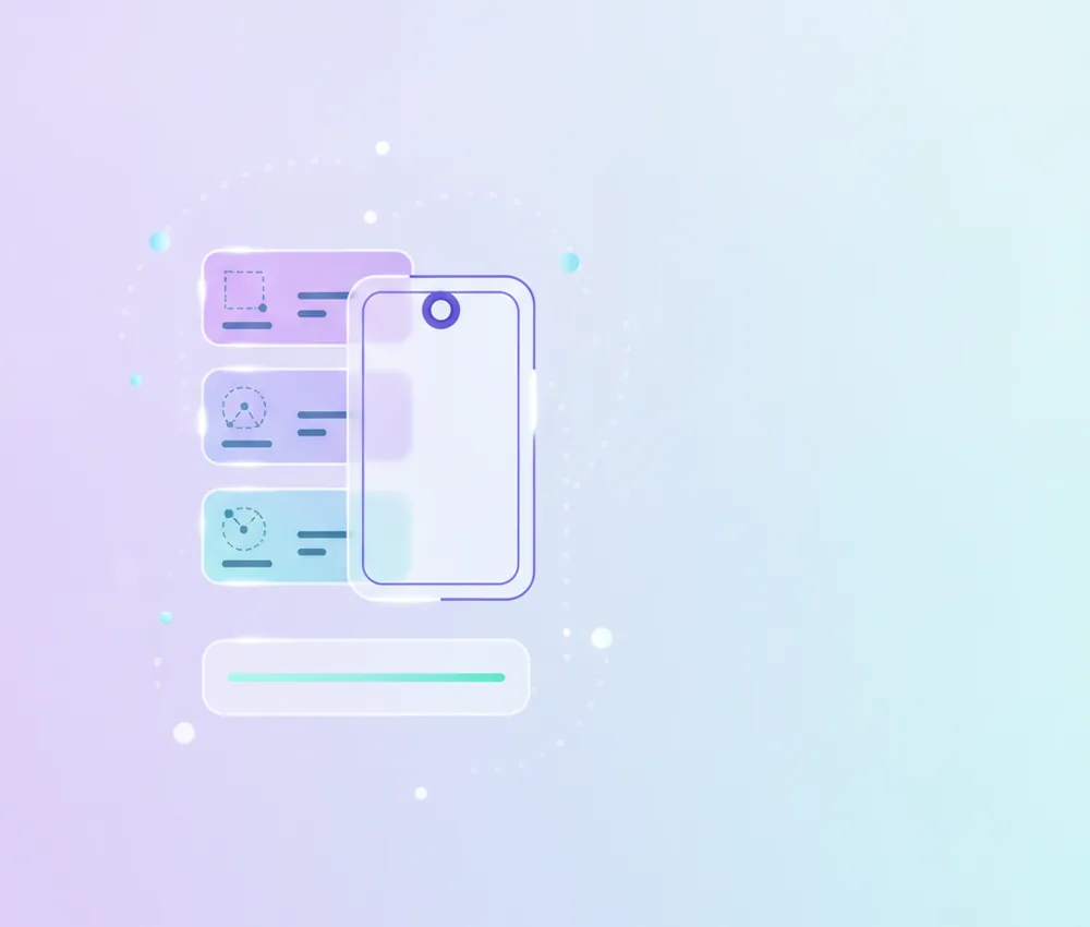 a blank price tag beside a stack of data cards and a fee bar