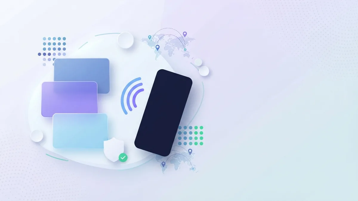 Abstract stacked plan cards and phone representing different BSNL postpaid options