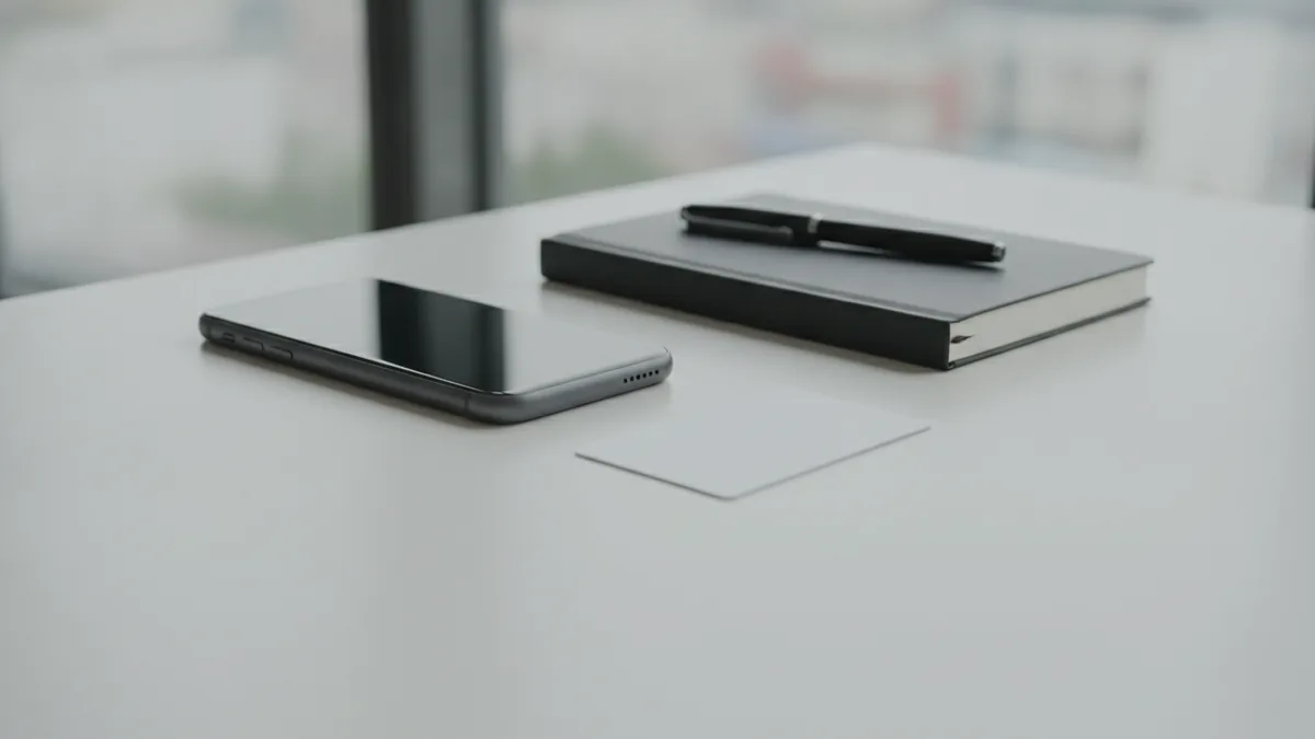 Careful app recharge routine Smartphone beside a notebook showing a careful recharge routine