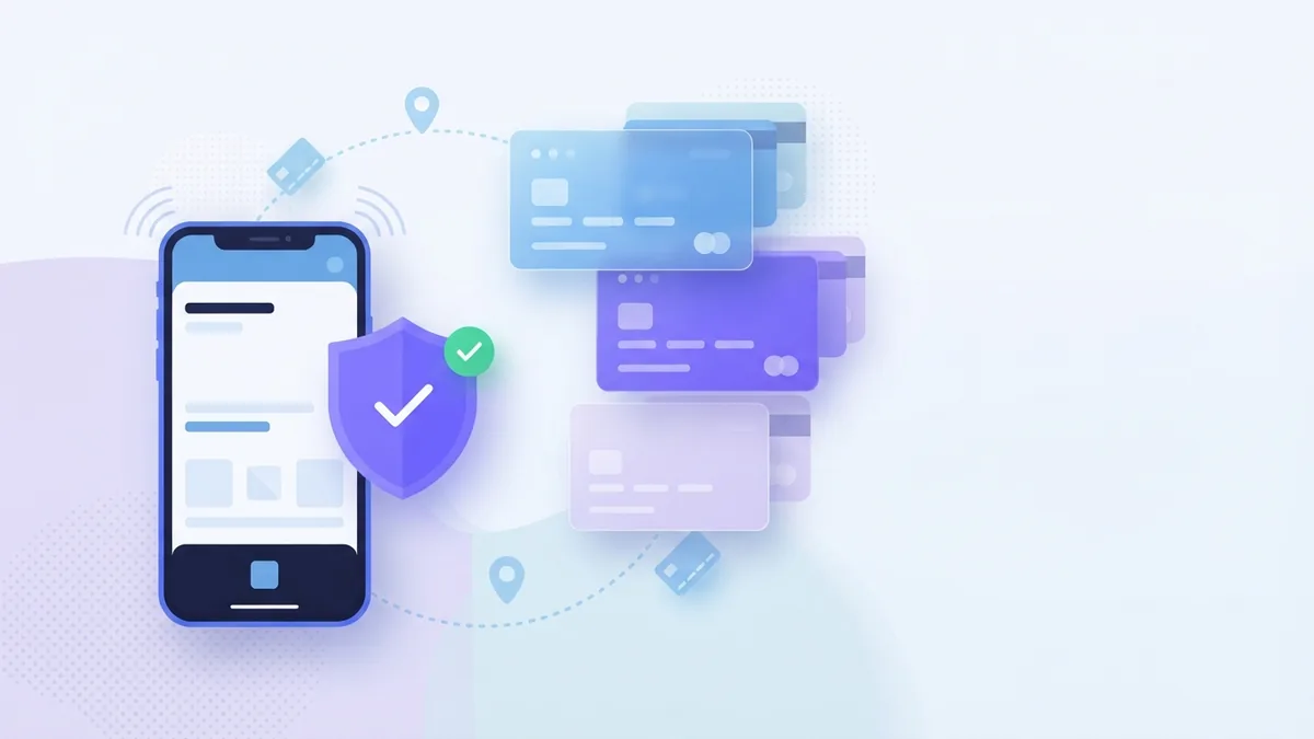Convenient and secure top-ups Phone and shield linked to blank payment panels for convenient secure recharge