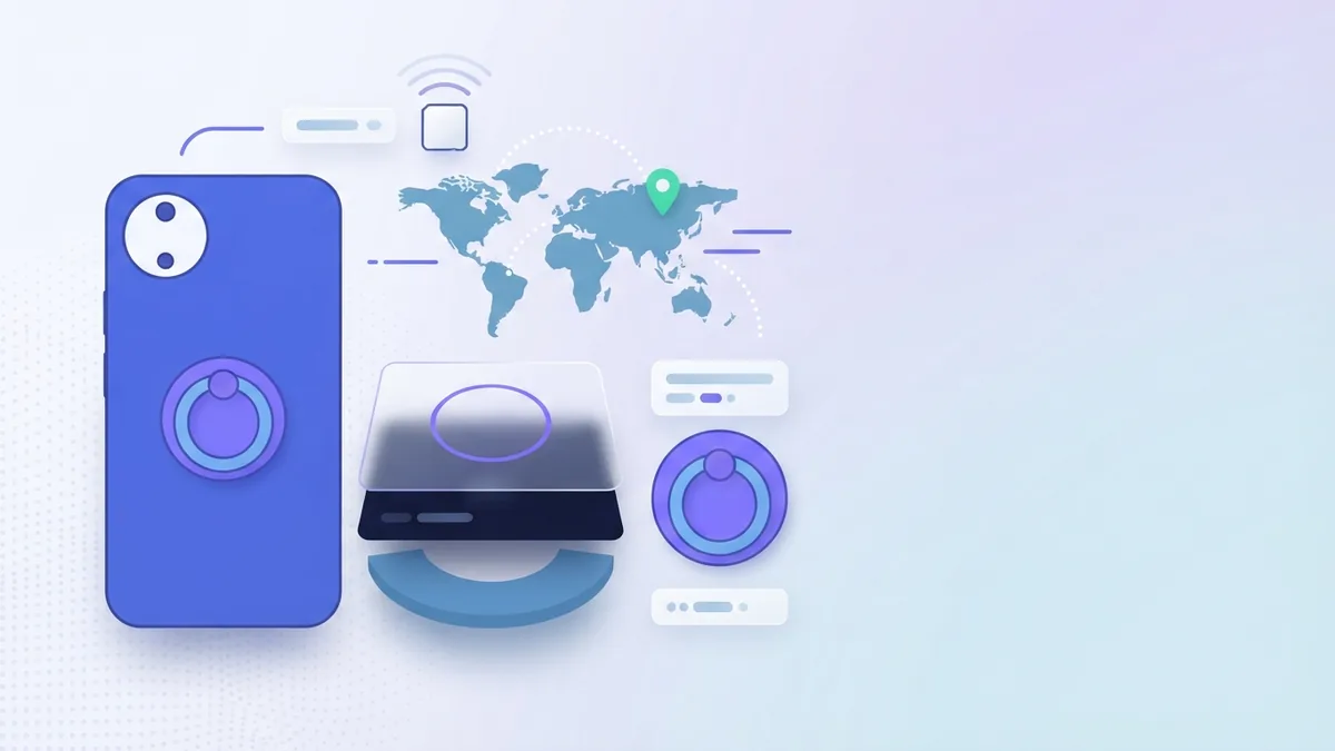 Come applicare correttamente un supporto ad anello Cover per telefono e supporto ad anello flat vector disposti per un’applicazione accurata