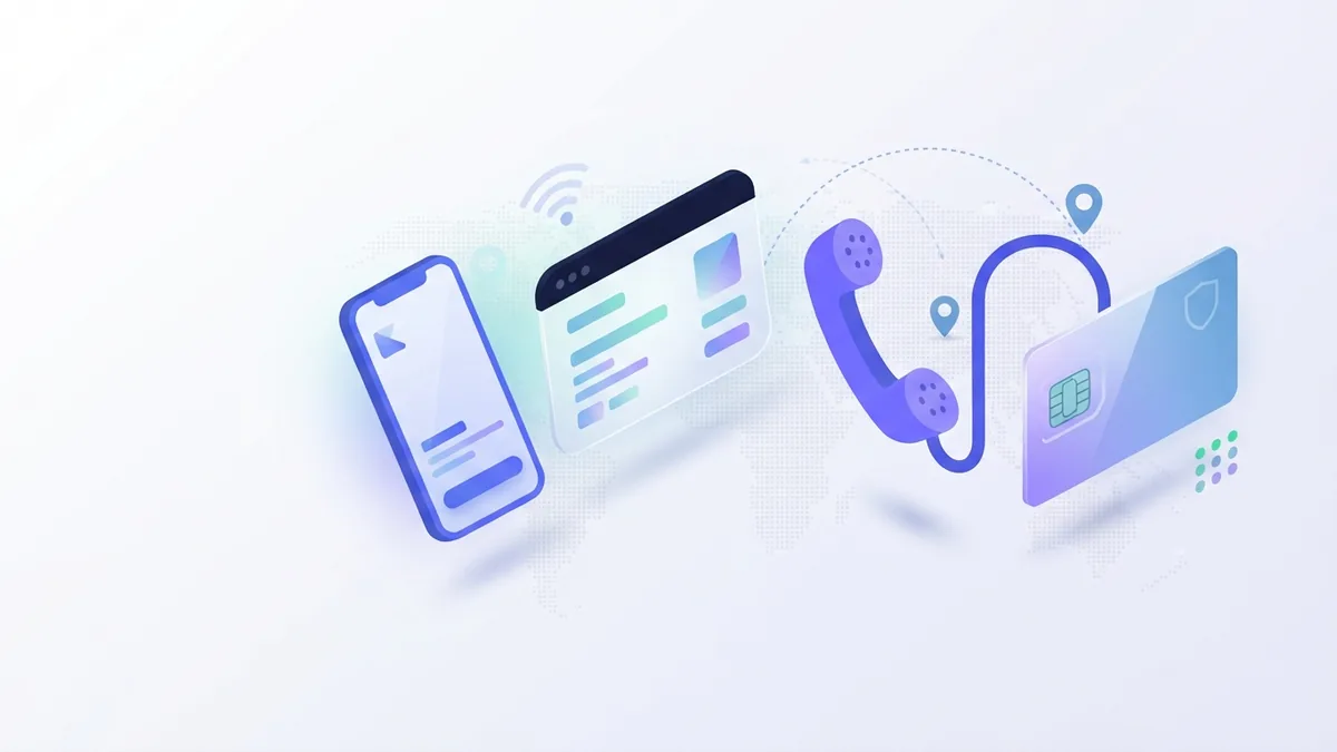 Ways to top up Spark Mobile Abstract mobile top-up methods shown with a phone, card, handset, and blank panels