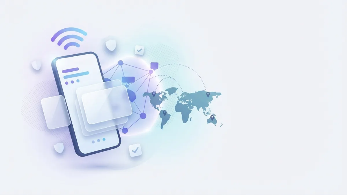 الاتجاهات المحتملة لأسعار الشحن مستقبلًا هاتف تجريدي وأشكال شبكة متصاعدة تُظهر التغيّرات المحتملة في أسعار إعادة الشحن مستقبلًا